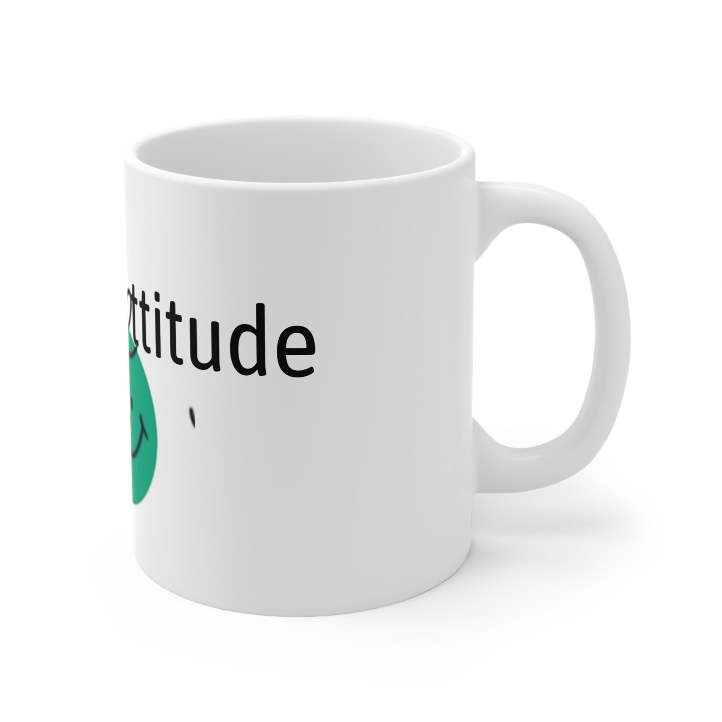 Positive attitude White Ceramic Mug, 11oz