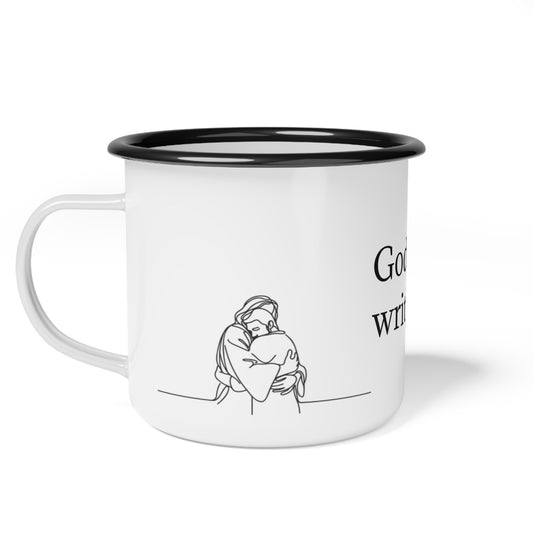 God is still writing your story Enamel Camp Cup