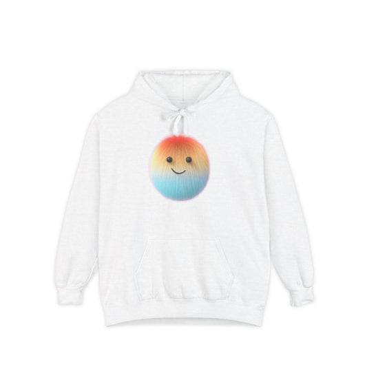 Fluffy Happy Emoji... Unisex Garment-Dyed Hoodie