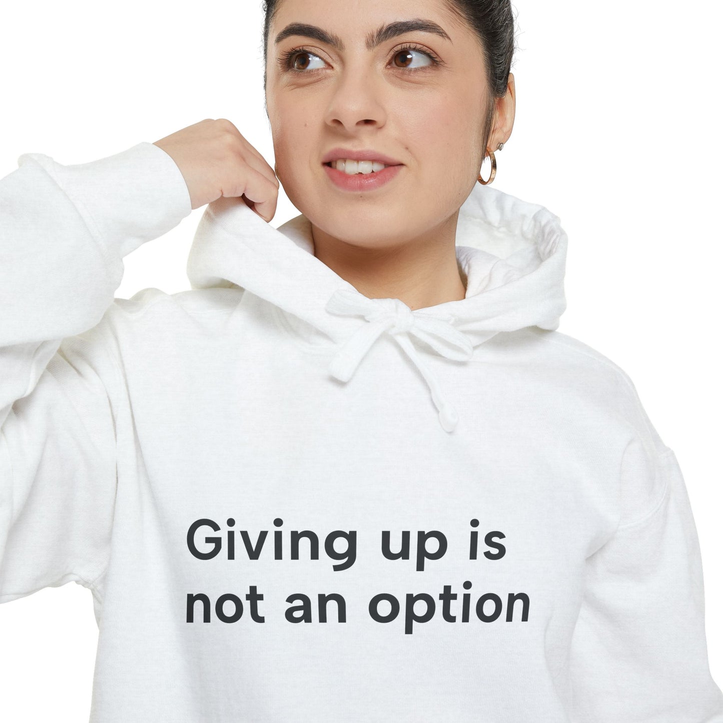 Giving up is not...Unisex Garment-Dyed Hoodie